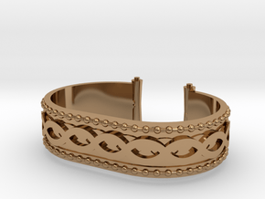 Scroll Bracelet in Polished Brass