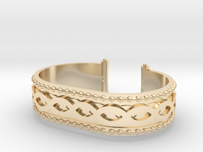 Scroll Bracelet in 14k Gold Plated Brass