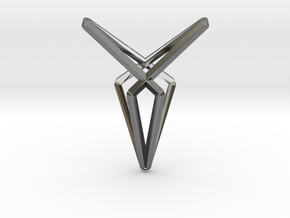 YOUNIVERSAL X, Pendant. Sharp Elegance in Fine Detail Polished Silver