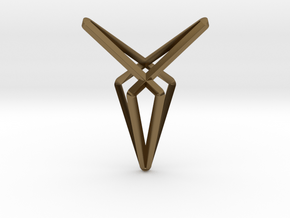 YOUNIVERSAL X, Pendant. Sharp Elegance in Polished Bronze