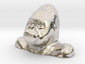 Gorilla Bust Sculpt in Platinum