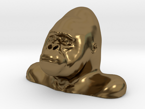 Gorilla Bust Sculpt in Polished Bronze
