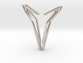 YOUNIVERSAL 77, Pendant in Rhodium Plated Brass