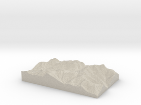 Model of Rocky Mountain in Natural Sandstone