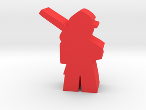 Game Piece, Civil War Soldier, marching, rifle in Red Processed Versatile Plastic