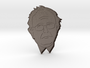 Bernie Sanders Cookie Cutter in Polished Bronzed Silver Steel