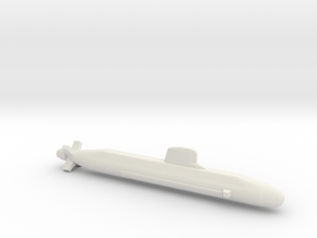 Barracuda class SSN, Full Hull, 1/2400 in White Natural Versatile Plastic