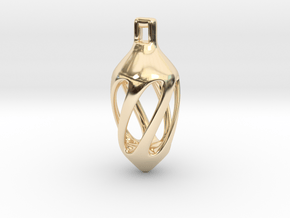 Twisted spindle pendant in 14k Gold Plated Brass