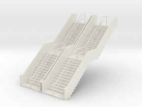 HO 2x Stairs H62mm in White Natural Versatile Plastic