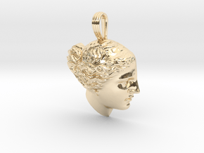 VENUS DE MILO necklace pendant in 14k Gold Plated Brass