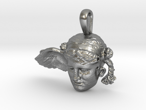 Hypnos, god of sleep, pendant in Natural Silver