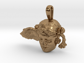 Hypnos, god of sleep, pendant in Natural Brass
