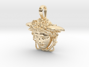 THE MEDUSA RONDANINI petite necklace pendant in 14K Yellow Gold