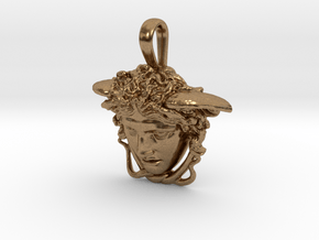 THE MEDUSA RONDANINI petite necklace pendant in Natural Brass