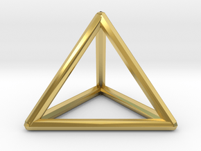 Pyramid / Triangle Ring in Polished Brass