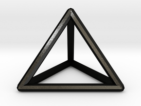 Pyramid / Triangle Ring in Matte Black Steel