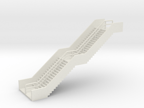 N Scale Station Stairs H40mm in White Natural Versatile Plastic