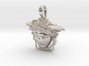 THE MEDUSA RONDANINI petite necklace pendant in Rhodium Plated Brass