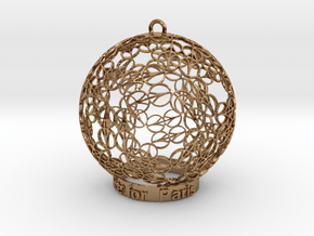Peace for Paris Memento Ornament in Polished Brass