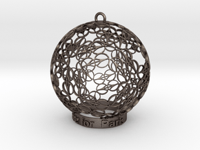 Peace for Paris Memento Ornament in Polished Bronzed Silver Steel