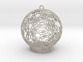 Peace for Paris Memento Ornament in Natural Sandstone