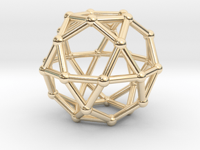 0393 Icosidodecahedron V&E (a=1cm) #002 in 14K Yellow Gold