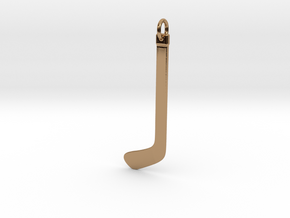 DRAW pendant - hockey stick in Polished Brass