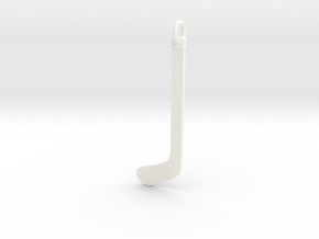 DRAW pendant - hockey stick in White Processed Versatile Plastic