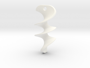Necklace / Pendant-14 in White Processed Versatile Plastic