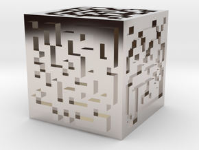 Maze cube in Platinum