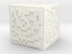 Maze cube in White Processed Versatile Plastic