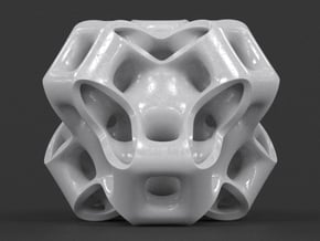 Cubic Gyroid in White Processed Versatile Plastic