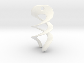 Geometric Necklace / Pendant-15 in White Processed Versatile Plastic