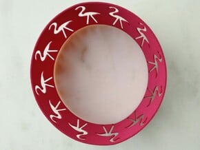 Flashing Flamingo Coffee Cup Sleeve in White Natural Versatile Plastic