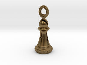 Chess Bishop Pendant in Natural Bronze