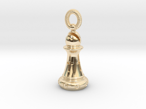 Chess Bishop Pendant in 14K Yellow Gold