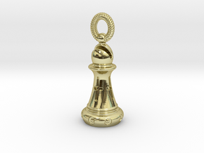 Chess Bishop Pendant in 18K Gold Plated