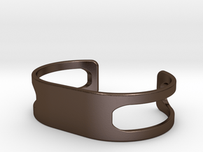 Bracelet, size 5, embossed - 70x38 in Polished Bronze Steel