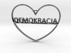 I love democracy (Polish version) in Polished Silver