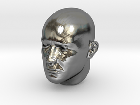 1/6 scale Highly detailed head figure Tete visage  in Polished Silver