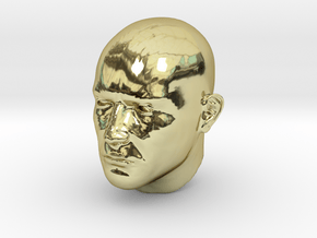 1/6 scale Highly detailed head figure Tete visage  in 18k Gold Plated Brass