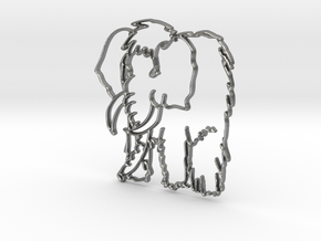 Baby Mammoth in Natural Silver