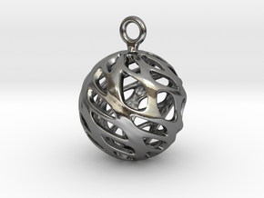 Sphere Pendant in Polished Silver