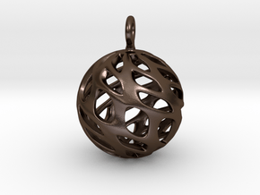 Sphere Pendant in Polished Bronze Steel