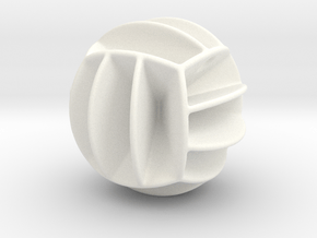DRAW pendant - volleyball style 1 in White Processed Versatile Plastic