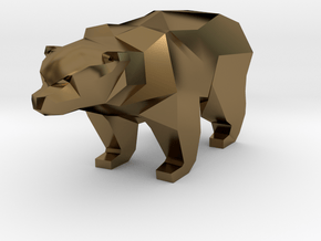 A Bear  - 5cm in Polished Bronze