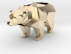 A Bear  - 5cm in 14k Gold Plated Brass