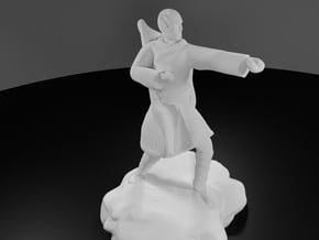 Elf Monk With Bow On Back in White Processed Versatile Plastic