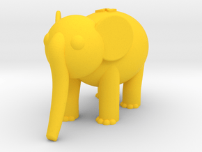 Elephant (Nikoss'Animals) in Yellow Processed Versatile Plastic