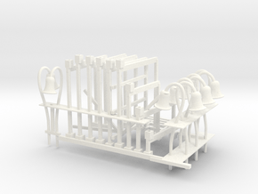 Wacky Worm incline plus right side and two track s in White Processed Versatile Plastic
